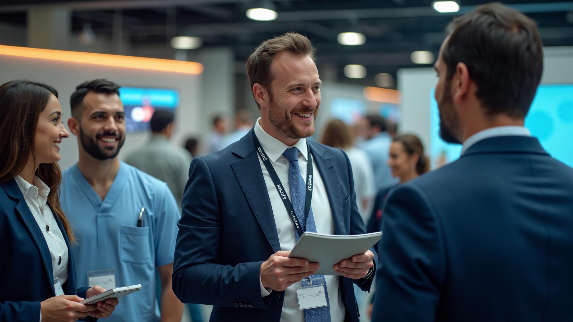 Professional healthcare networking demonstrating MME Group's connection philosophy