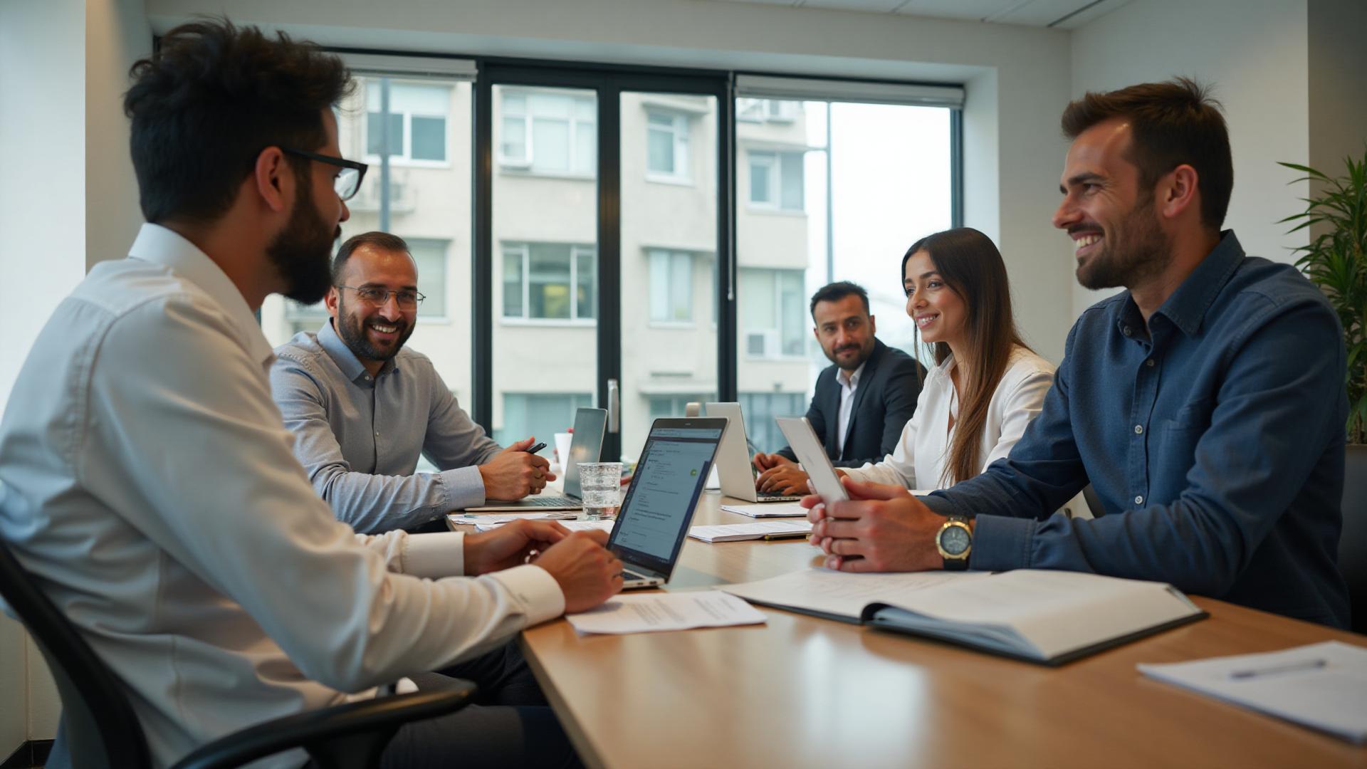 HR professionals reviewing job applications and conducting interviews
